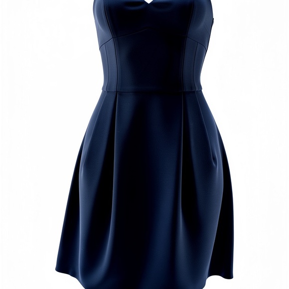 Diane Von Furstenberg Women Black Strapless Mini Dress Sleeveless Zip Size 12 - Picture 4 of 9